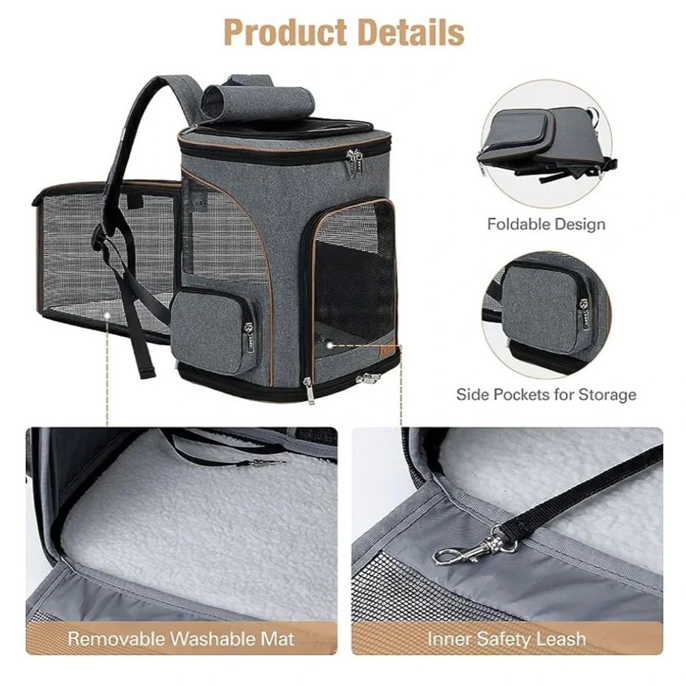 NEW WITH TAGS—Dog Backpack Carrier—Foldable for easy storage